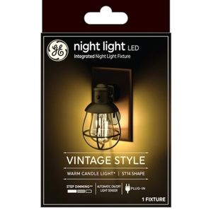 GE  Vintage Farmhouse Nightlight LED Night Light Auto On/Off